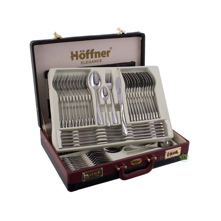 Sztućce Hoffner HF 2670 połysk walizka 72 elementy zestaw widelce łyżki Sztućce Hoffner HF 2670 połysk walizka 72 elementy zestaw widelce łyżki