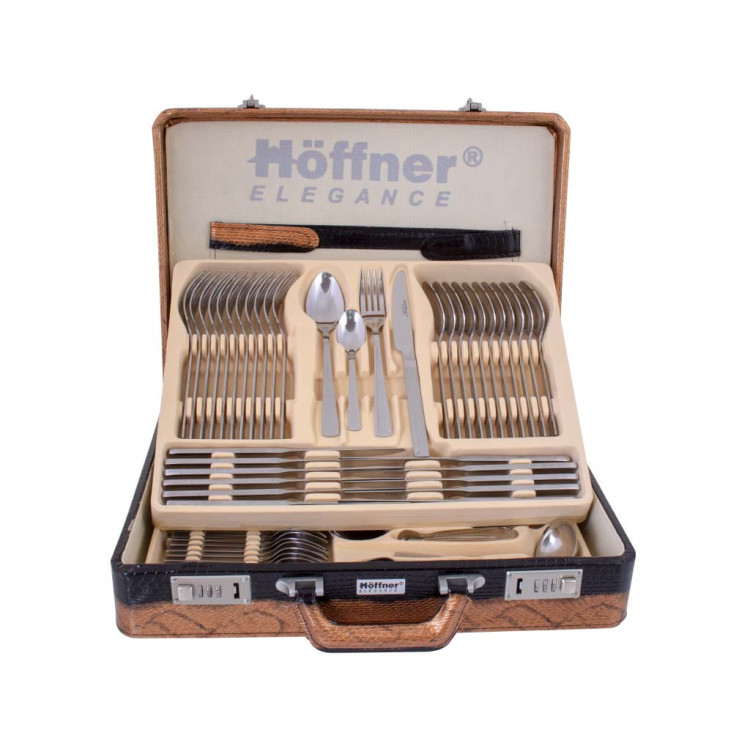 Sztućce w walizce Hoffner HF 2830S 72 elementy zestaw widelce łyżki noże satyna Sztućce w walizce Hoffner HF 2830S 72 elementy zestaw widelce łyżki noże satyna
