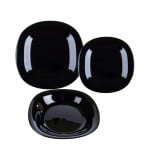 Serwis obiadowy 18 elementów Luminarc Carine czarne talerze dla 6 osób