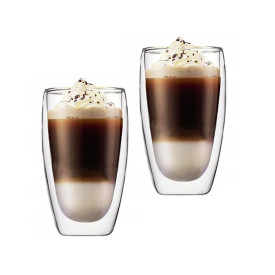 Szklanki termiczne MG Home 450 ml do kawy latte zestaw 2 sztuki