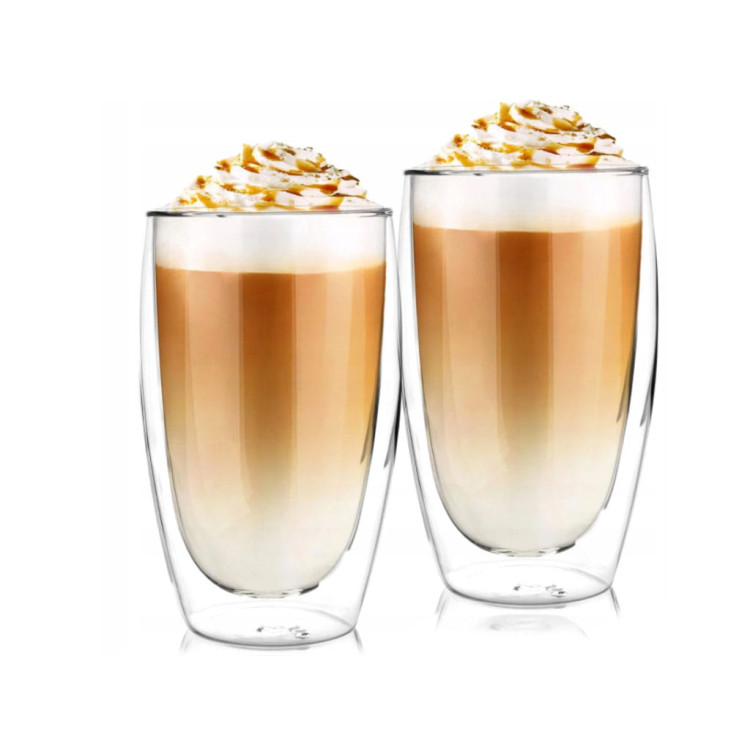 Szklanki termiczne MG Home 450 ml do kawy latte zestaw 6 sztuk Szklanki termiczne MG Home 450 ml do kawy latte zestaw 6 sztuk