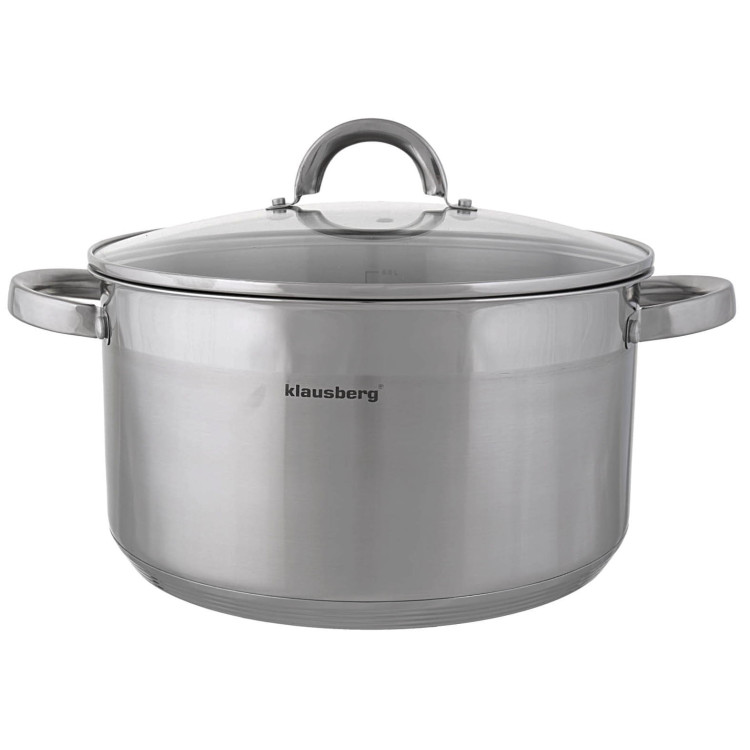 Garnek stalowy z pokrywką 4.5 L na indukcję