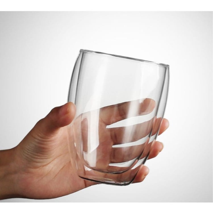 Szklanki termiczne do kawy 250 ml latte zestaw z łyżeczkami 6 sztuk Szklanki termiczne do kawy 250 ml latte zestaw z łyżeczkami 6 sztuk