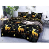 Pościel świąteczna 160x200 bawełniana 3D satynowa Cotton World komplet 4 części 587