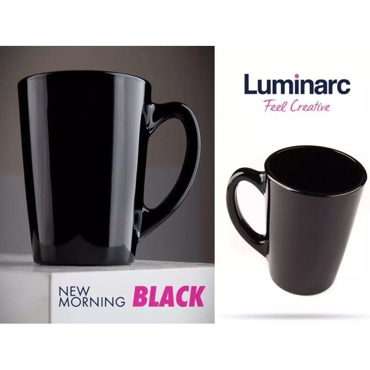 Zestaw 6 kubków czarnych New Morning Luminarc 320 ml Zestaw 6 kubków czarnych New Morning Luminarc 320 ml