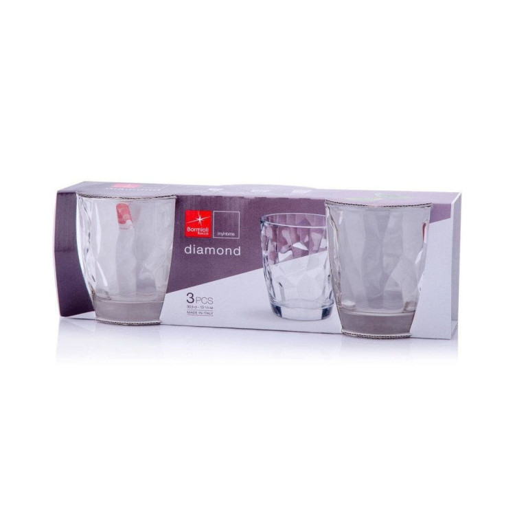 Zestaw 6 szklanek do napojów wody Bormioli Diamond 300 ml Zestaw 6 szklanek do napojów wody Bormioli Diamond 300 ml
