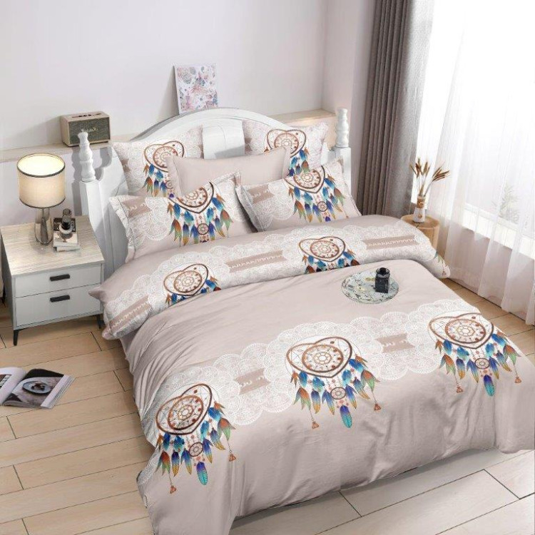 Pościel 160x200 bawełna satynowa 3D Cotton World gruba 3 części 2063