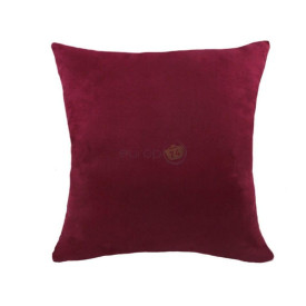 Poduszka dekoracyjna 40x40 velvet welurowa czerwone wino