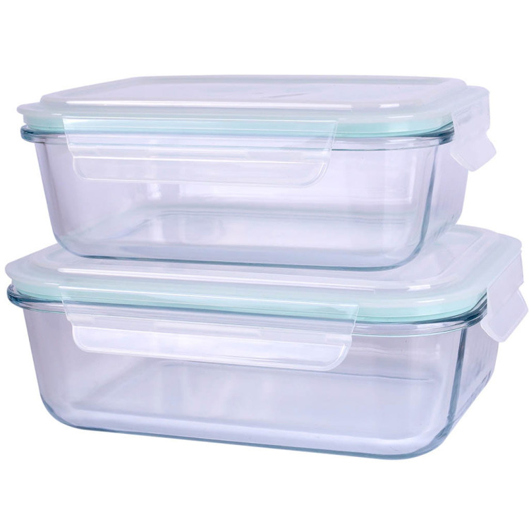 Zestaw 2 pojemników szklanych MG Home Cucina 1000/1500 ml żaroodporne Zestaw 2 pojemników szklanych MG Home Cucina 1000/1500 ml żaroodporne