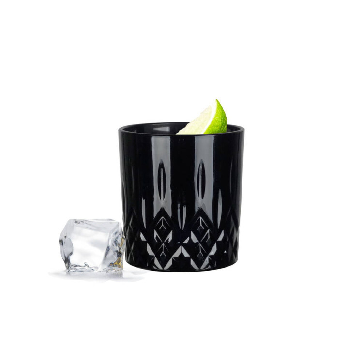 Szklanki do whisky drinków zestaw 6 szklanek 280 ml czarne