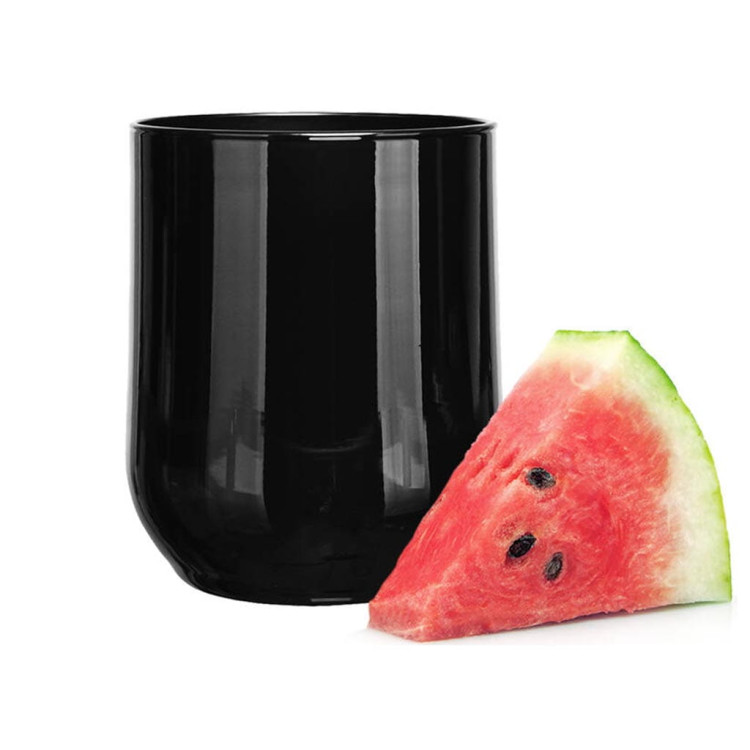 Szklanki czarne Glasmark 300 ml zestaw 6 szklanek do napojów wody drinków