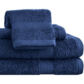 Komplet 4 ręczników kąpielowych Piruu 2x 70x140 i 2 x 50x100 bawełniane frotte morskie