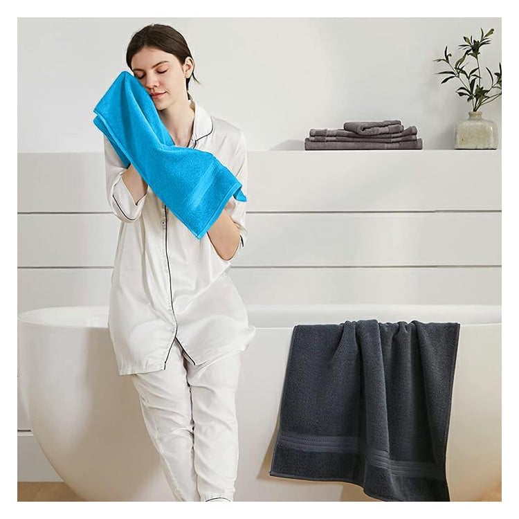 Komplet 4 ręczników kąpielowych Piruu 2x 70x140 i 2 x 50x100 bawełniane frotte szare Komplet 4 ręczników kąpielowych Piruu 2x 70x140 i 2 x 50x100 bawełniane frotte szare