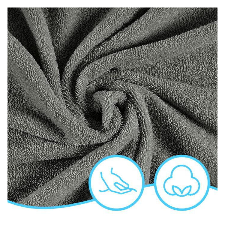Komplet 4 ręczników kąpielowych Piruu 2x 70x140 i 2 x 50x100 bawełniane frotte szare Komplet 4 ręczników kąpielowych Piruu 2x 70x140 i 2 x 50x100 bawełniane frotte szare