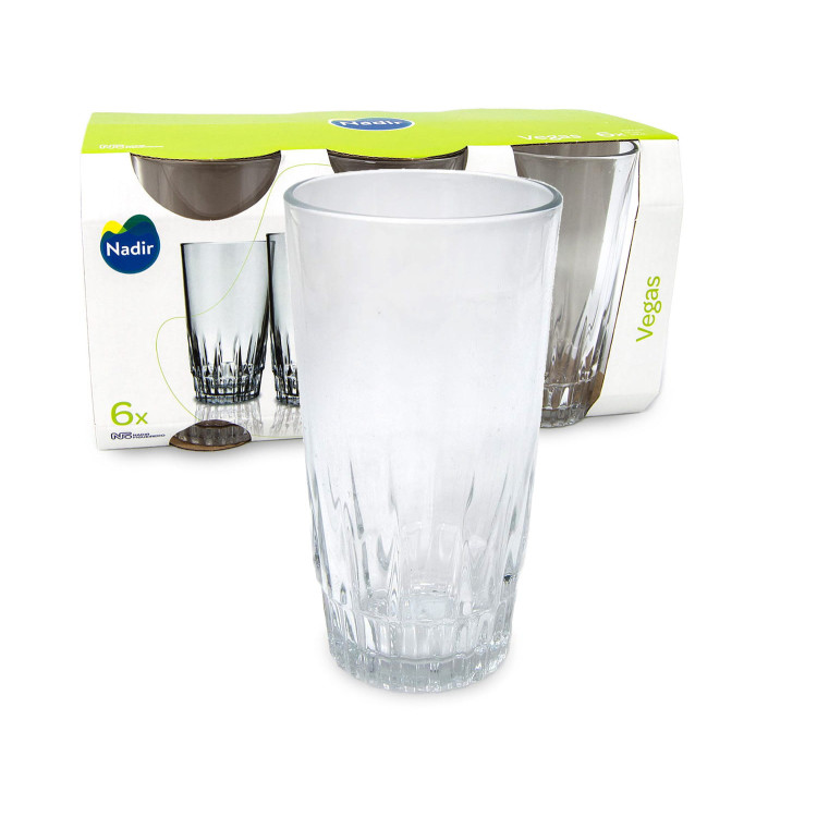 Szklanki wysokie do drinków soków Nadir Vegas zestaw 6 szklanek 330 ml Szklanki wysokie do drinków soków Nadir Vegas zestaw 6 szklanek 330 ml