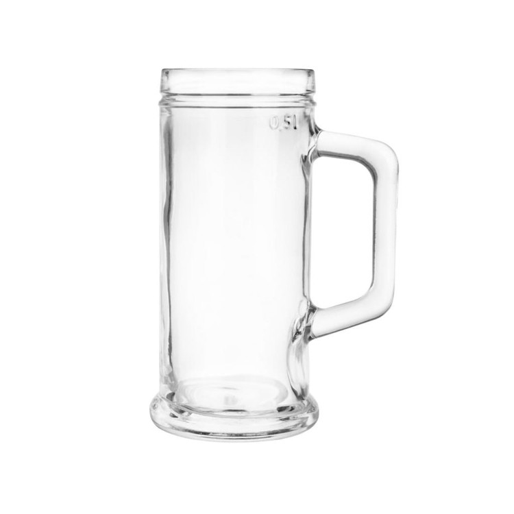 Kufel do piwa wysoki Glasmark 500 ml z uchem szklany