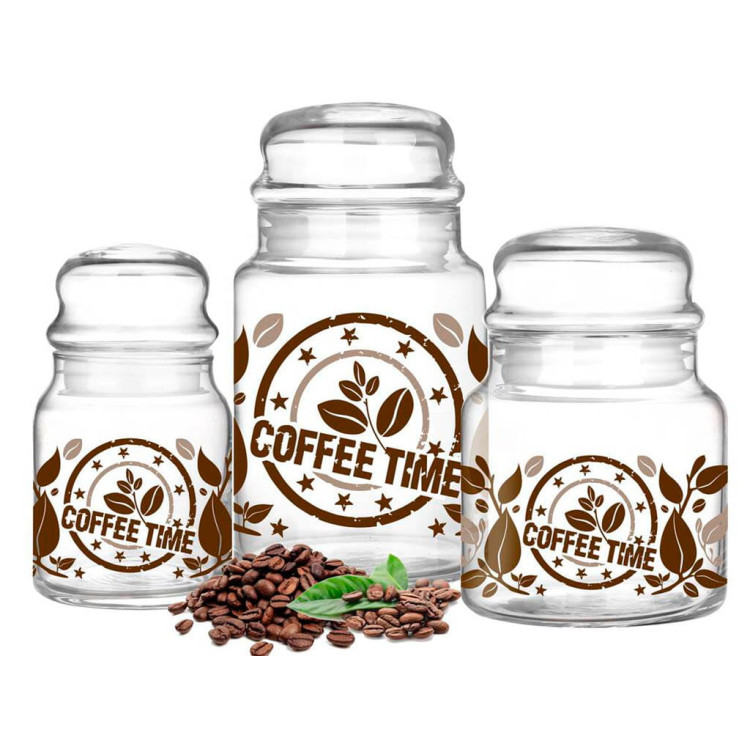 Szklany pojemnik do przechowywania kawy Glasmark Coffee Time 890 ml Szklany pojemnik do przechowywania kawy Glasmark Coffee Time 890 ml
