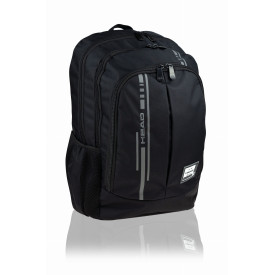 Plecak szkolny trzykomorowy młodzieżowy Smart Black I Head