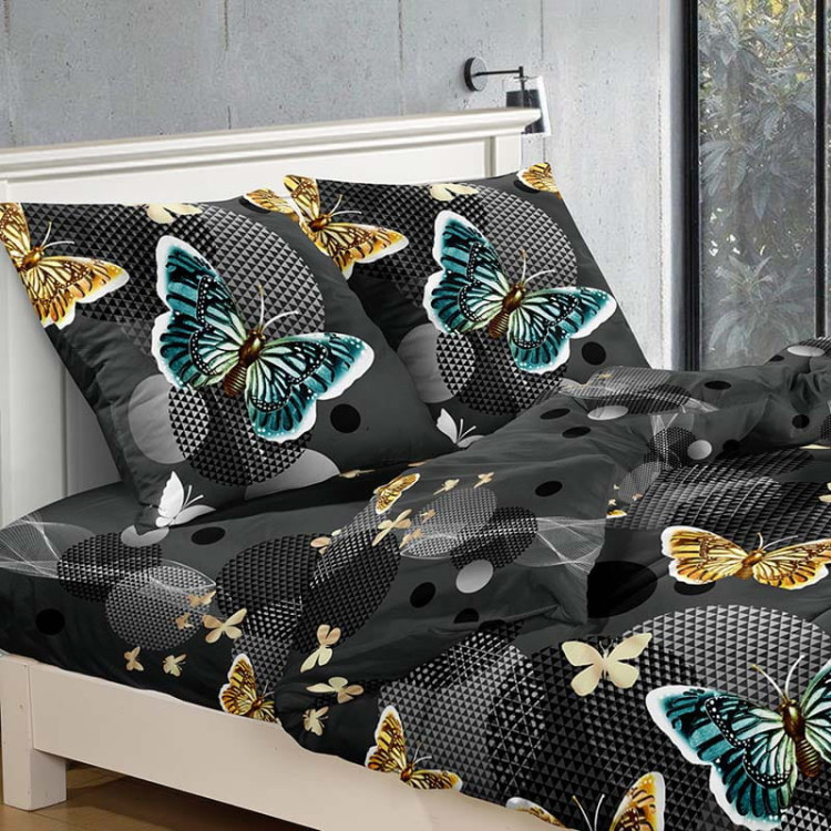 Pościel 200x220 bawełna satynowa 3D Cotton World gruba 3 części 2337 Pościel 200x220 bawełna satynowa 3D Cotton World gruba 3 części 2337