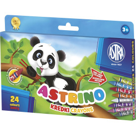 Kredki świecowe 24 kolory woskowe dla dzieci Astrino