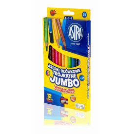 Kredki ołówkowe trójkątne jumbo Astra 12 kolorów