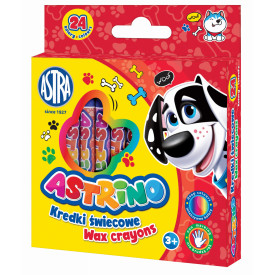Kredki świecowe szkolne Astrino 24 kolory 8mm