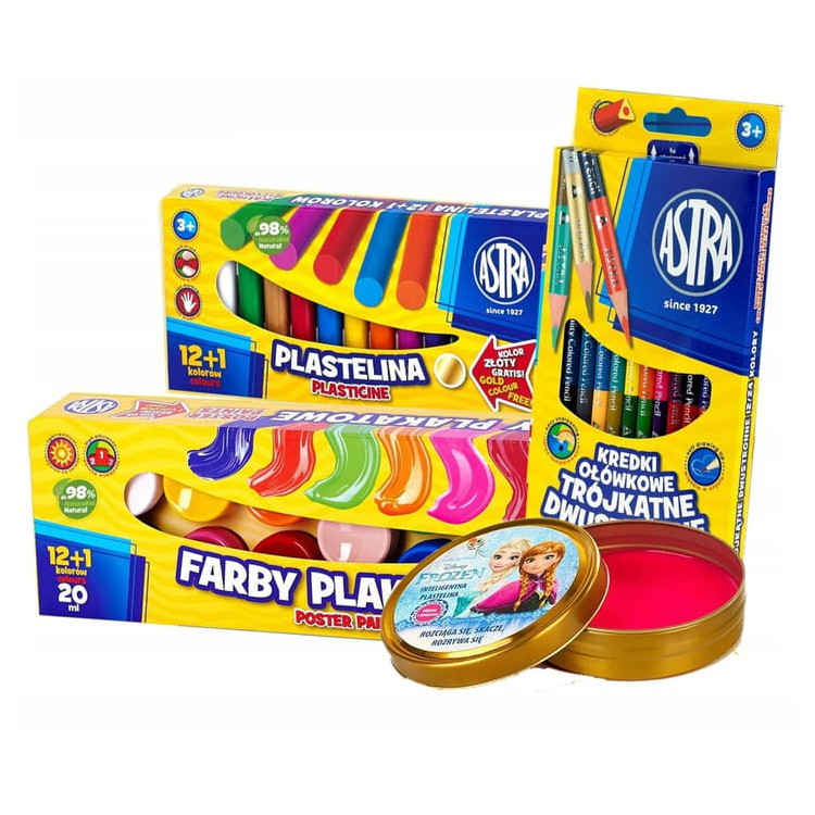 Mini zestaw plastyczny Astra - plastelina inteligentna Frozen gratis Wyprawka szkolna