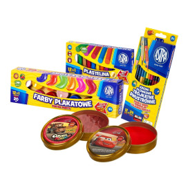 Mini zestaw plastyczny Astra - plastelina inteligentna Cars gratis Wyprawka szkolna