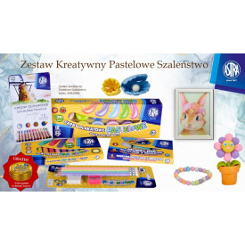 Zestaw kreatywny dla dzieci nr 1 - pastelowe szaleństwo  - szare pudełko