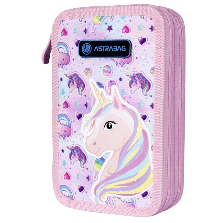 Piórnik dwukomorowy Astrabag UNICORN