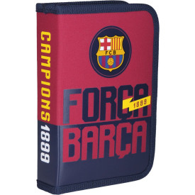 Piórnik pojedynczy z wyposażeniem, 2 klapki, 1W2 FC-88 Barcelona Barca Fan 4