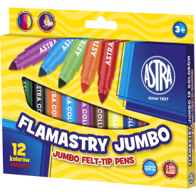 Flamastry Astra mazaki jumbo 12 kolorów