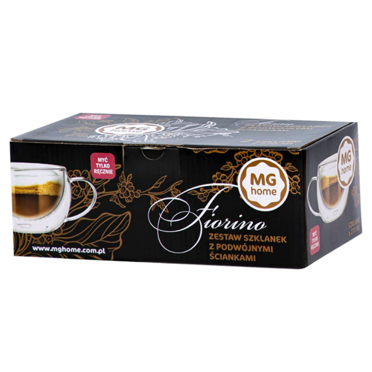 Szklanki termiczne do kawy 270 ml latte komplet 2 szt szklanek Szklanki termiczne do kawy 270 ml latte komplet 2 szt szklanek