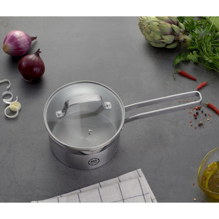 Rondel ze stali nierdzewnej 16cm z pokrywką MG Home Professional