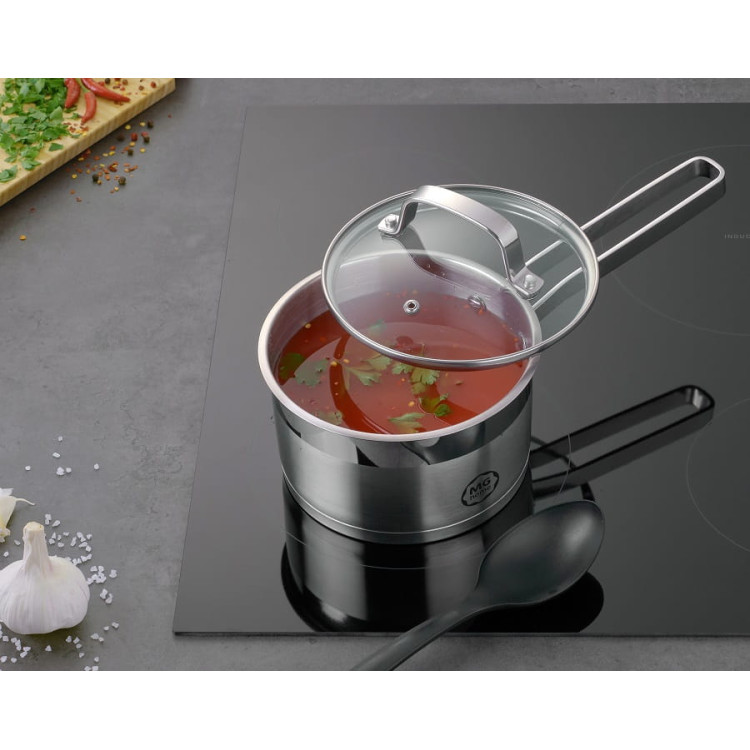 Rondel ze stali nierdzewnej 16cm z pokrywką MG Home Professional