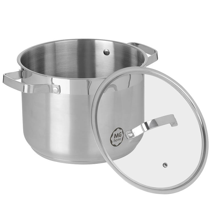 Garnek wysoki z pokrywką ze stali nierdzewnej 24 cm MG Home Professional