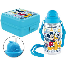 Zestaw śniadaniowy dla dzieci Myszka Mickey bidon pojemnik lunchbox do szkoły