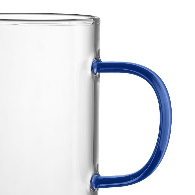 Zestaw szklanek żaroodpornych RENZA 4x 300ml z granatową rączką MGHOME Zestaw szklanek żaroodpornych RENZA 4x 300ml z granatową rączką MGHOME