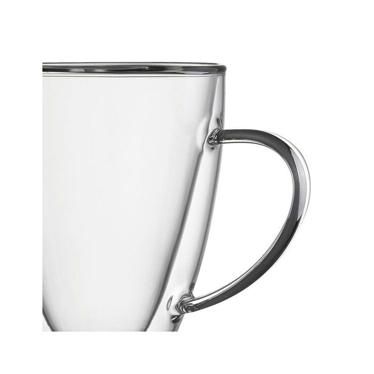 Zestaw 2 szklanek termicznych 300 ml stożek do kawy latte RENZA MGHOME