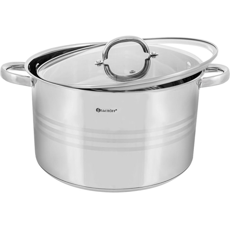 Garnek stalowy 9.9 L EdelHoff EH 9049 z pokrywką na indukcję