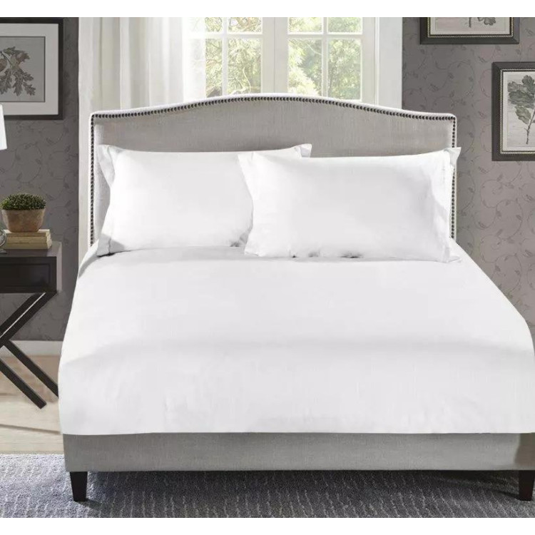 Prześcieradło 160x200 Cotton World bawełniane grube premium z gumką białe