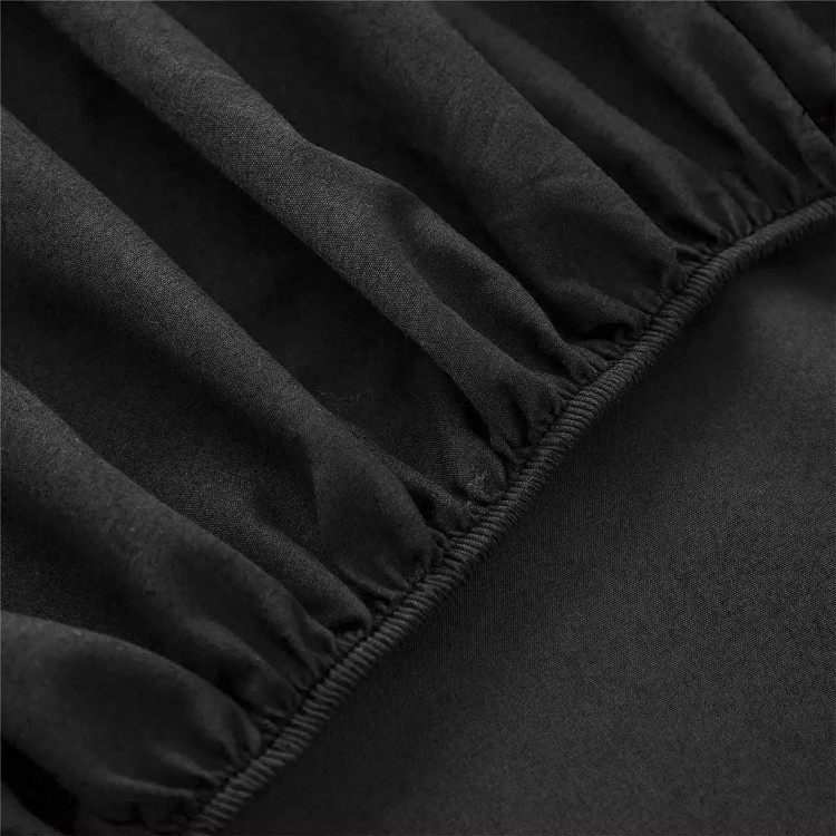 Prześcieradło 180x200 jersey bawełniane grube z gumką czarne Prześcieradło 180x200 jersey bawełniane grube z gumką czarne
