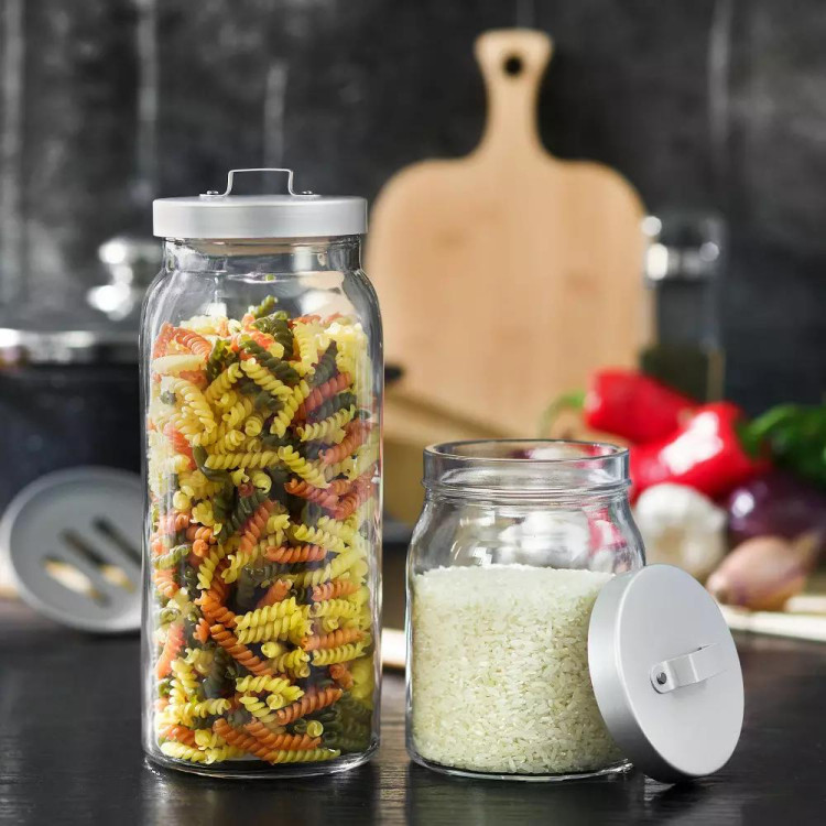Słoik szklany z pokrywką Kinghoff do spaghetti 1100 ml Słoik szklany z pokrywką Kinghoff do spaghetti 1100 ml