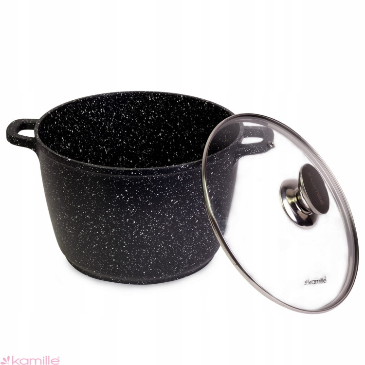 Garnek marmurowy 24cm z pokrywką 6.2 L Kamille 4407 Garnek marmurowy 24cm z pokrywką 6.2 L Kamille 4407