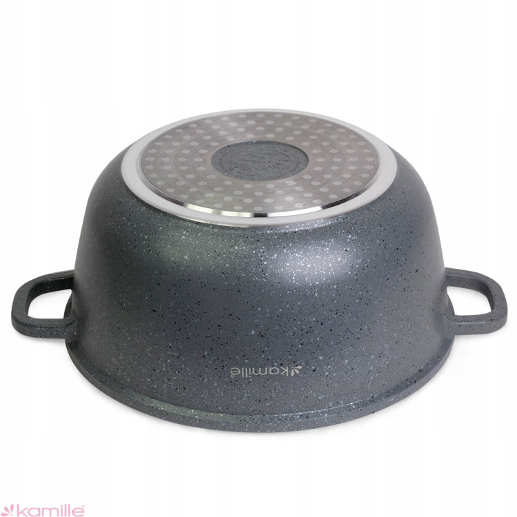 Garnek granitowy 24cm z pokrywką 4.5 L Kamille 4425 Garnek granitowy 24cm z pokrywką 4.5 L Kamille 4425