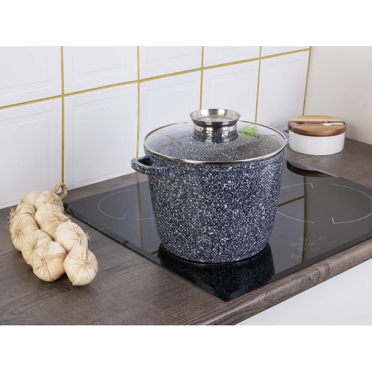 Garnek marmurowy z pokrywką Edenberg EB 8008 6.2L na indukcję 24 cm Garnek marmurowy z pokrywką Edenberg EB 8008 6.2L na indukcję 24 cm