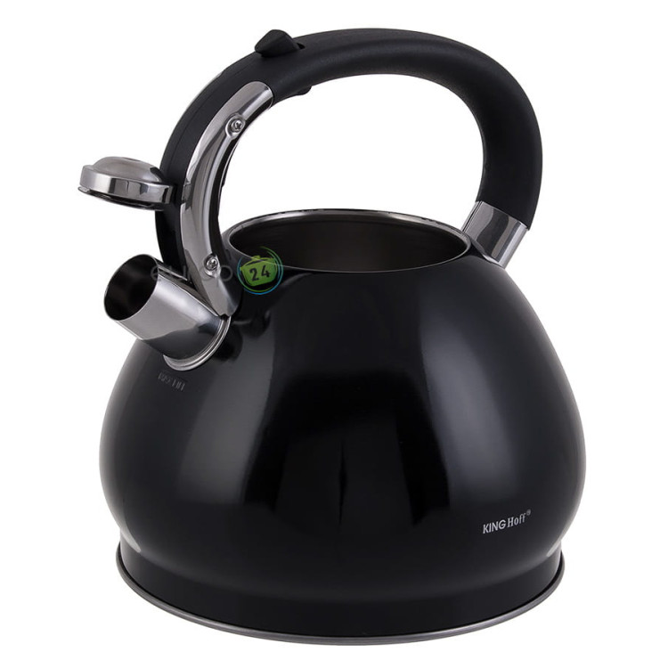 Czajnik ze stali KingHoff KH 1221 z gwizdkiem na indukcję 3.4L czarny