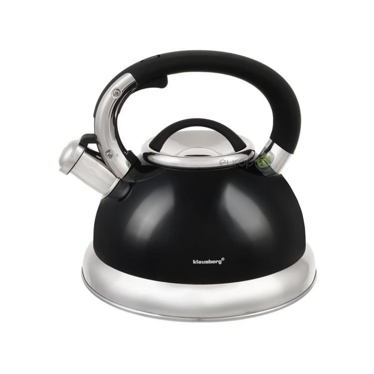 Czajnik tradycyjny Klausberg KB 7204 stalowy indukcyjny z gwizdkiem 2.8 litra czarny połysk Czajnik tradycyjny Klausberg KB 7204 stalowy indukcyjny z gwizdkiem 2.8 litra czarny połysk