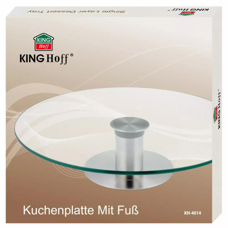 Patera poziomowa szklana na tort owoce ciasta KH 4014 Kinghoff
