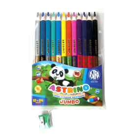Kredki jumbo ołówkowe dwustronne Astrino1224 kolory